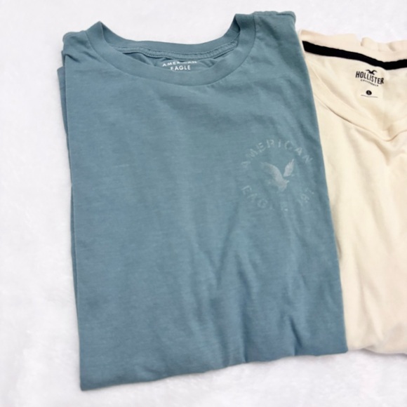 American Eagle Hollister Graphic T Shirt Bundle Men’s Size Medium - Picture 3 of 6